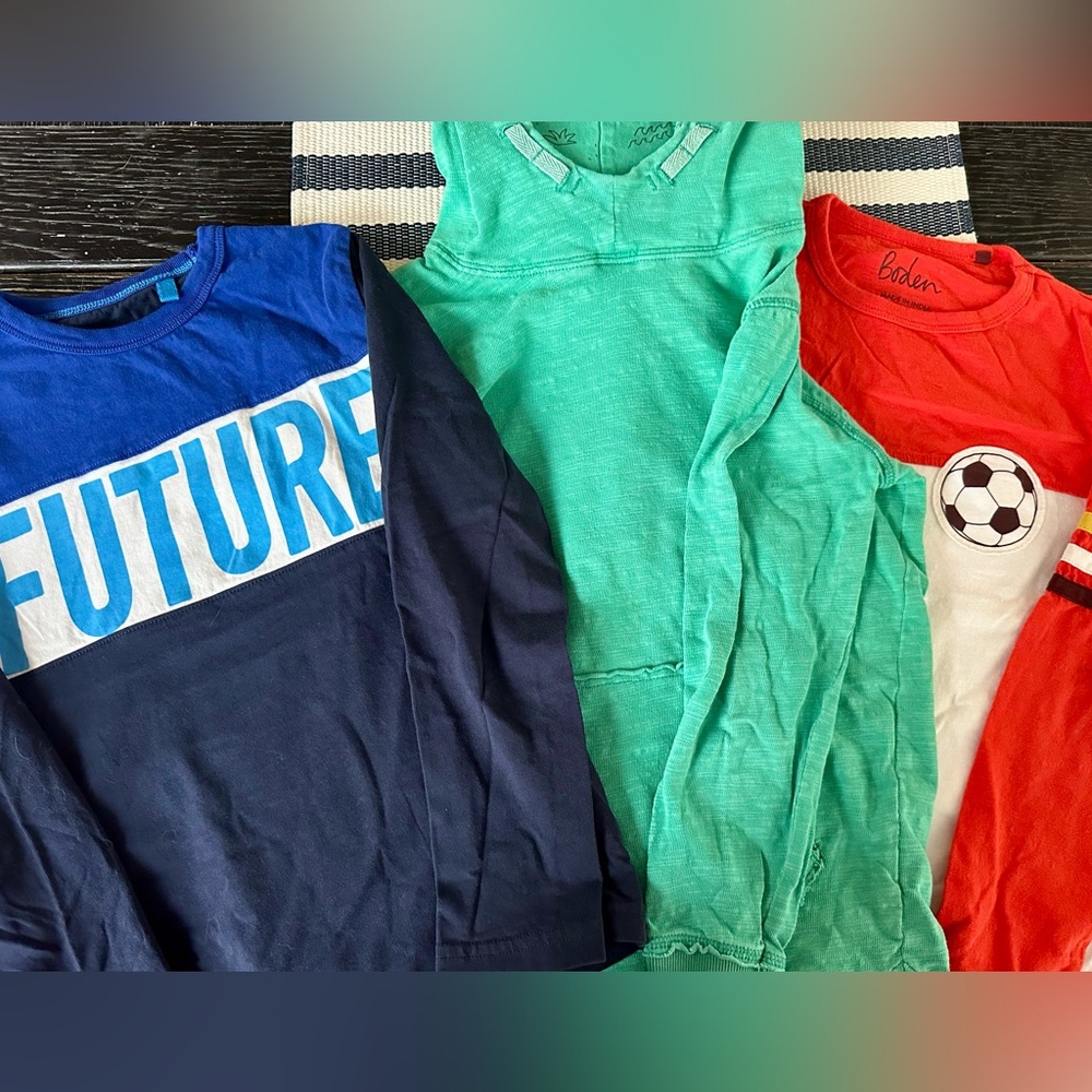 Mini Boden Bundle of Long Sleeves Shirts, Size 8-9